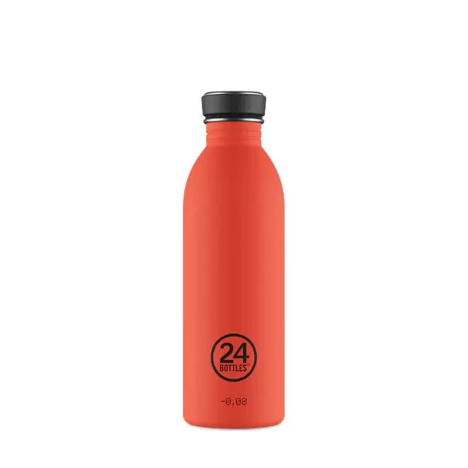BOUTEILLE PERSONNALISEE EN INOX 500ML 'URBAN 24 BOTTLES' - rouge brique
