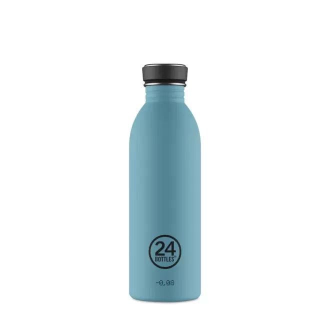 BOUTEILLE PERSONNALISEE EN INOX 500ML 'URBAN 24 BOTTLES' - bleu gris