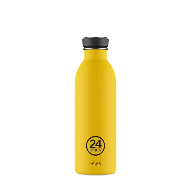 BOUTEILLE PERSONNALISEE EN INOX 500ML 'URBAN 24 BOTTLES' - jaune