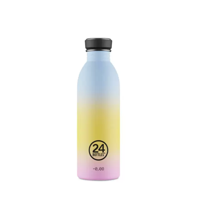 BOUTEILLE PERSONNALISEE EN INOX 500ML 'URBAN 24 BOTTLES' - dégradé pastel