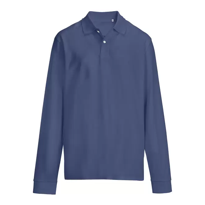 POLO MIXTE COULEUR PERSONNALISE 'PACIFIC LSL' - denim