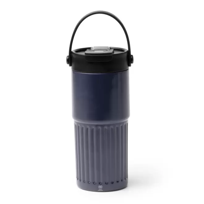 MUG ISOTHERME ACIER 540ML PERSONNALISABLE 'LUCIO ANSE' - bleu marine