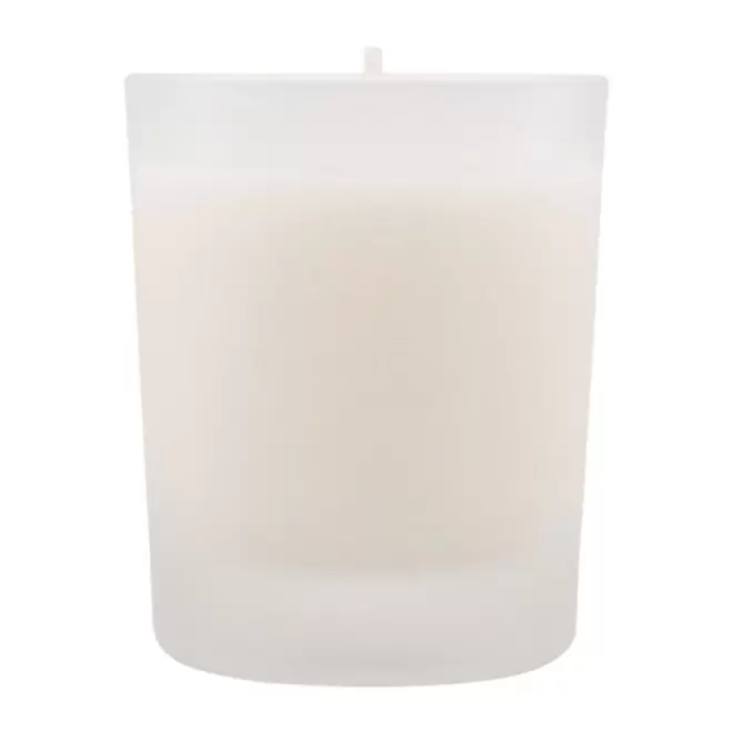 BOUGIE PARFUMÉE PERSONNALISÉE VEGAN 75G 'LOUCE' - verre givré