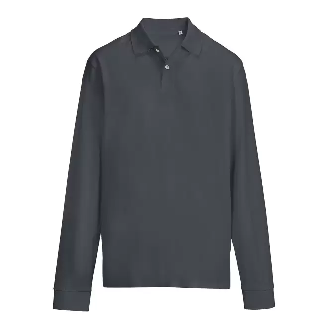 POLO MIXTE COULEUR PERSONNALISE 'PACIFIC LSL' - gris souris