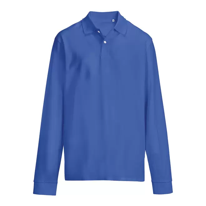 POLO MIXTE COULEUR PERSONNALISE 'PACIFIC LSL' - bleu royal