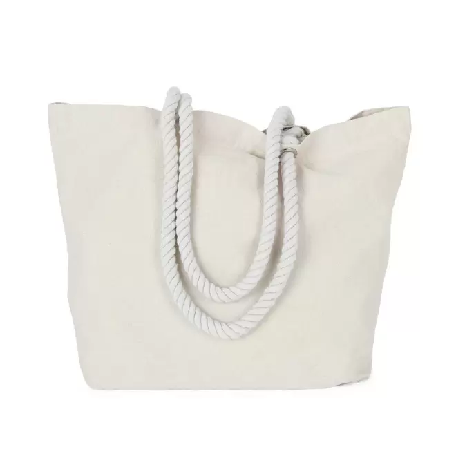 CABAS COTON AVEC CORDES PERSONNALISE 'EVER' - naturel