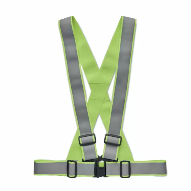 HARNAIS REFLECHISSANT PLIABLE PERSONNALISABLE 'SAFEFLUO' - vert fluo