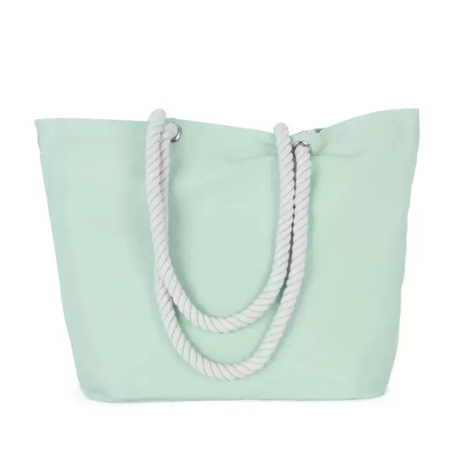 CABAS COTON AVEC CORDES PERSONNALISE 'EVER' - vert