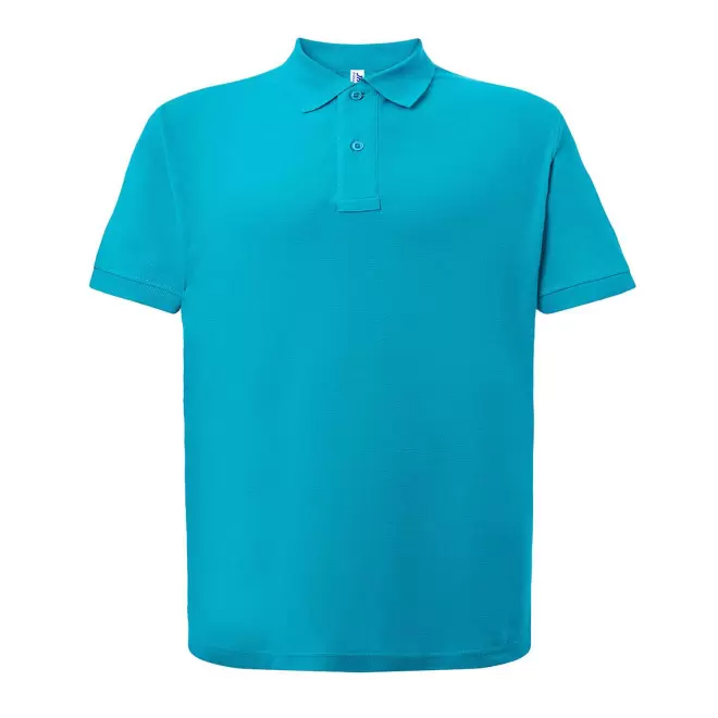 POLO HOMME COULEUR PERSONNALISABLE 210G 'JHK ESSENTIAL' - bleu aqua