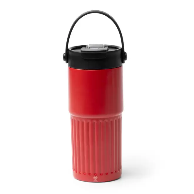 MUG ISOTHERME ACIER 540ML PERSONNALISABLE 'LUCIO ANSE' - rouge