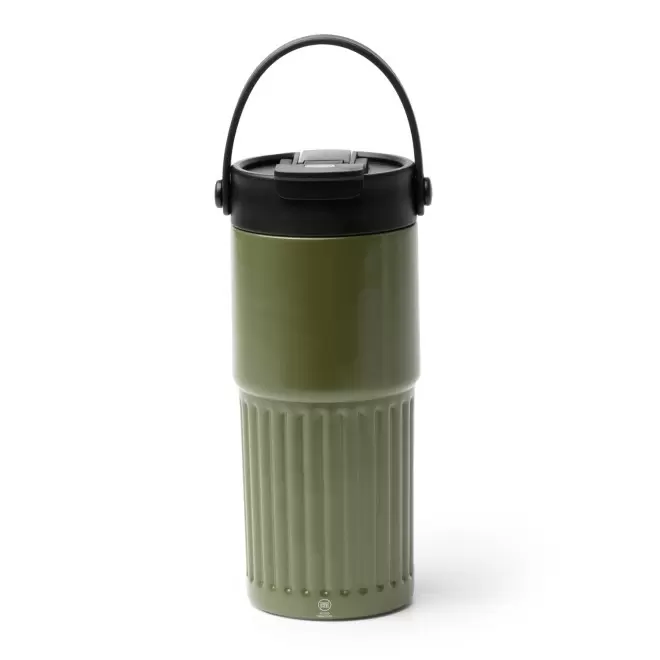 MUG ISOTHERME ACIER 540ML PERSONNALISABLE 'LUCIO ANSE' - vert