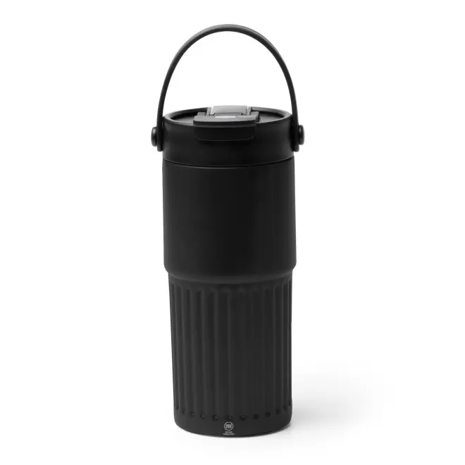 MUG ISOTHERME ACIER 540ML PERSONNALISABLE 'LUCIO ANSE' - noir