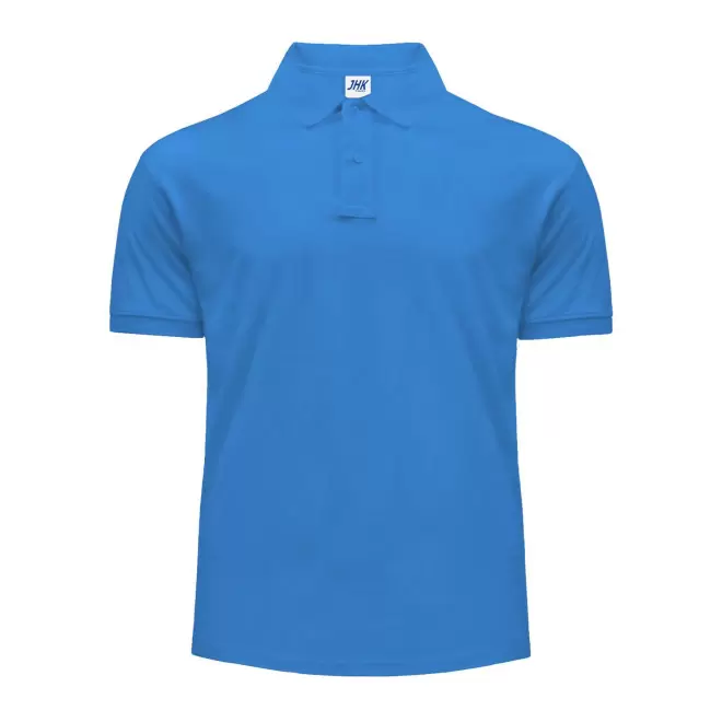 POLO HOMME COULEUR PERSONNALISABLE 210G 'JHK ESSENTIAL' - bleu azur