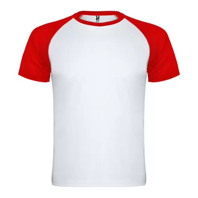 TEE-SHIRT PERSONNALISABLE SPORT MIXTE 'MILKY' - blanc/rouge