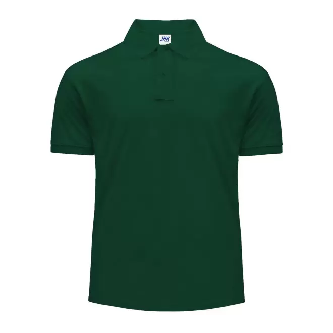 POLO HOMME COULEUR PERSONNALISABLE 210G 'JHK ESSENTIAL' - vert bouteille