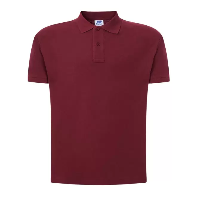 POLO HOMME COULEUR PERSONNALISABLE 210G 'JHK ESSENTIAL' - bordeaux