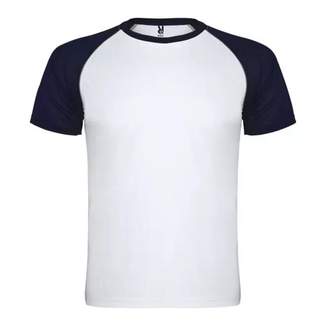 TEE-SHIRT PERSONNALISABLE SPORT MIXTE 'MILKY' - blanc/marine