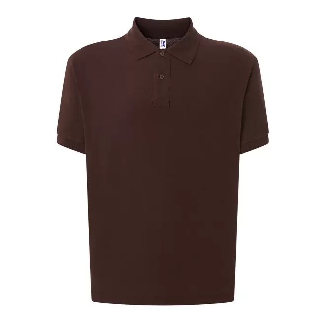 POLO HOMME COULEUR PERSONNALISABLE 210G 'JHK ESSENTIAL' - chocolat