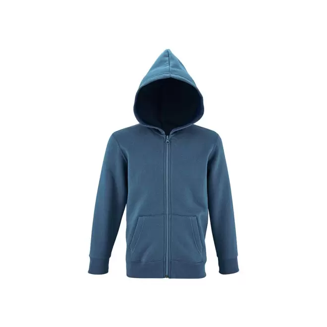 SWEAT-SHIRT PUBLICITAIRE CAPUCHE ENFANT 'STONE' - bleu ardoise