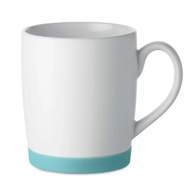 MUG CERAMIQUE MATE BASE SILICONE 300ML PERSONNALISABLE 'CLAUDIU' - vert