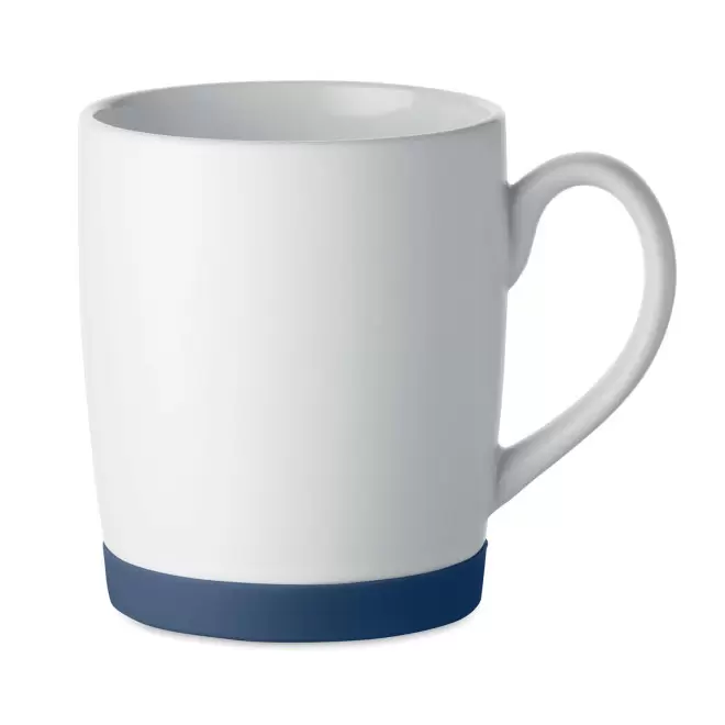 MUG CERAMIQUE MATE BASE SILICONE 300ML PERSONNALISABLE 'CLAUDIU' - bleu marine