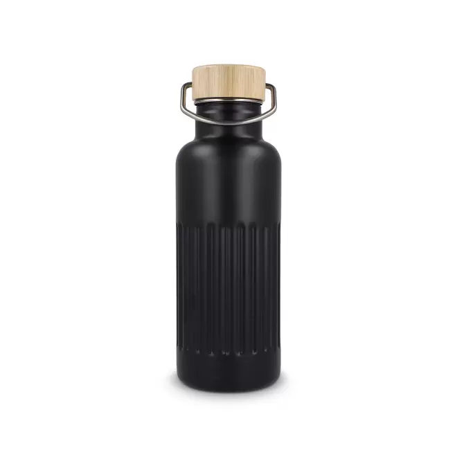 BOUTEILLE ISOTHERME CANNELE 500ML PERSONNALISABLE 'CANNI' - noir
