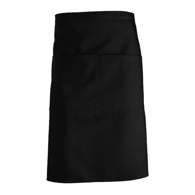 TABLIER PERSONNALISÉ MI-LONG 'GREENWICH' - noir