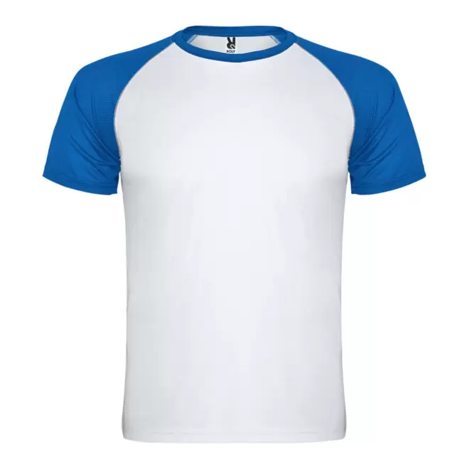 TEE-SHIRT DE SPORT PERSONNALISABLE MIXTE 'MILKY' RAPIDE 4 JOURS - blanc/bleu royal