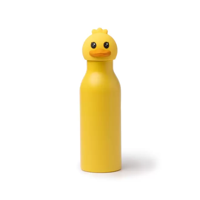 BOUTEILLE ISOTHERME BOUCHON ANIMAUX PERSONNALISABLE 'FANTY' - jaune