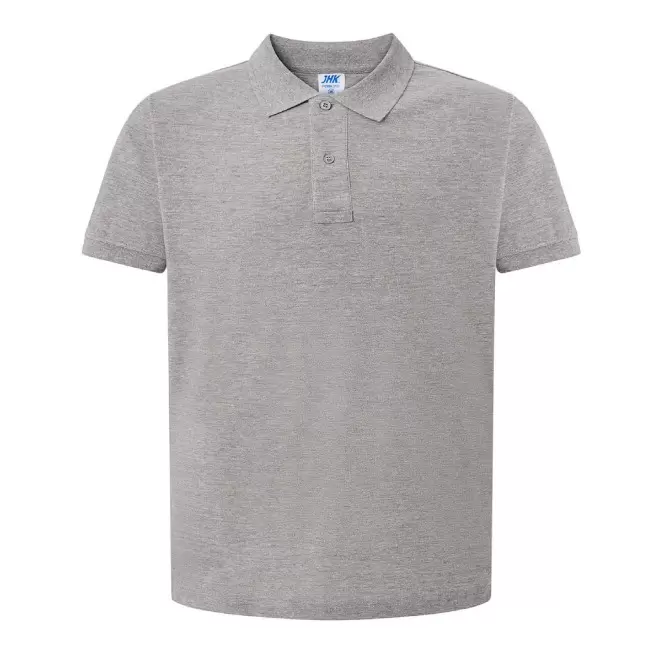 POLO HOMME COULEUR PERSONNALISABLE 210G 'JHK ESSENTIAL' - gris clair