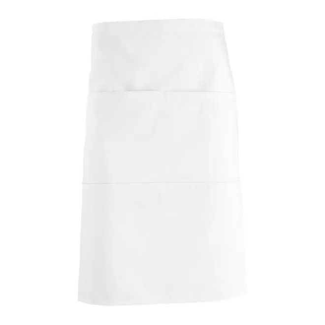 TABLIER PERSONNALISÉ MI-LONG 'GREENWICH' - blanc