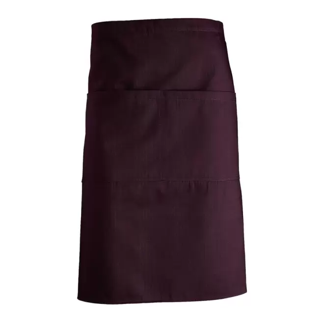 TABLIER PERSONNALISÉ MI-LONG 'GREENWICH' - bordeaux