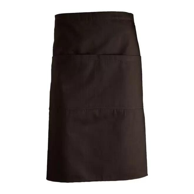 TABLIER PERSONNALISÉ MI-LONG 'GREENWICH' - chocolat