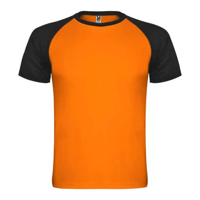 TEE-SHIRT DE SPORT PERSONNALISABLE MIXTE 'MILKY' RAPIDE 4 JOURS - orange/noir
