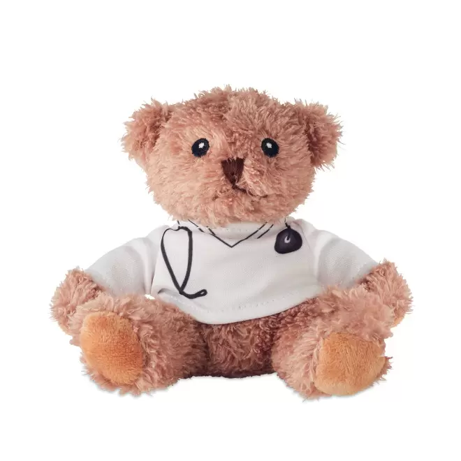 PELUCHE OURSON PERSONNALISABLE 'TEDDY DOCTEUR' - blanc