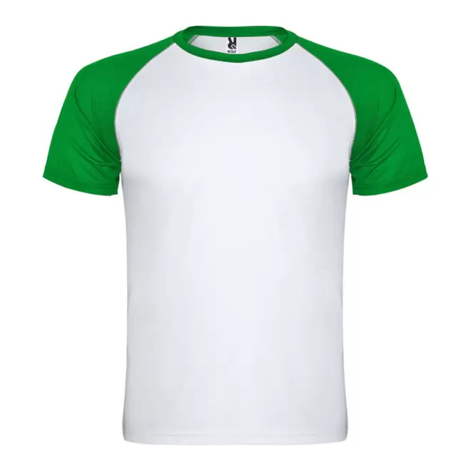 TEE-SHIRT DE SPORT PERSONNALISABLE MIXTE 'MILKY' RAPIDE 4 JOURS - blanc/vert
