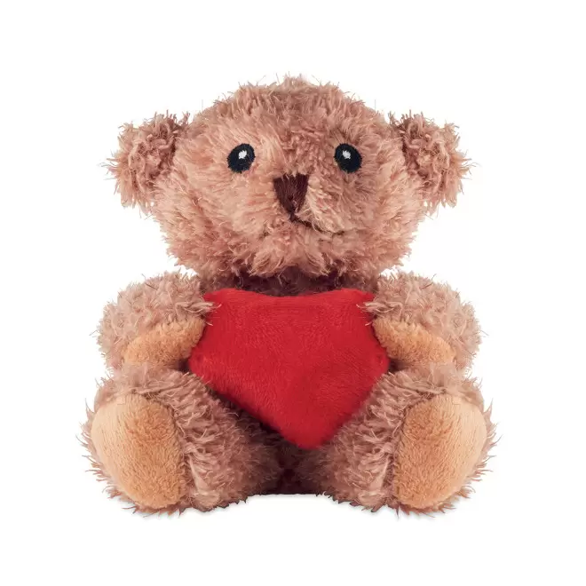 PELUCHE OURSON PERSONNALISABLE 'TEDDY COEUR' - rouge