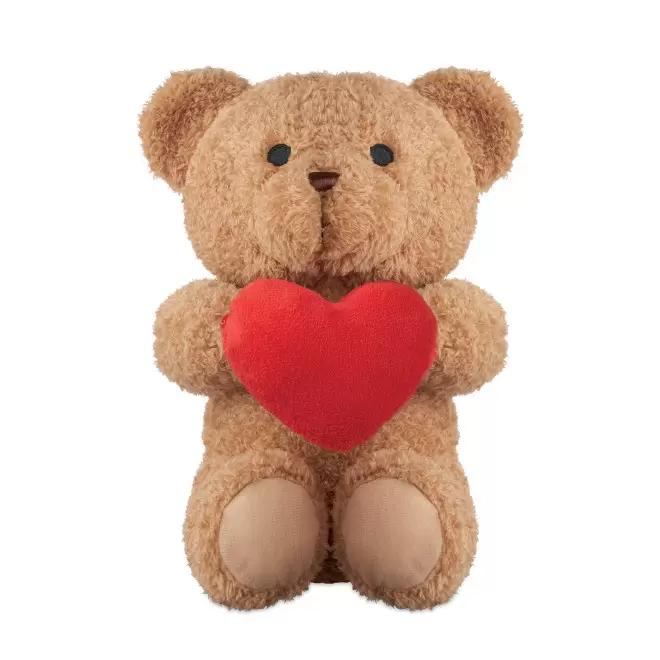PELUCHE OURSON PERSONNALISABLE 'TEDDY XL COEUR' - rouge