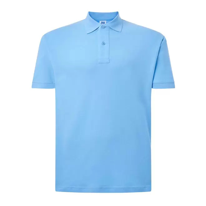POLO HOMME COULEUR PERSONNALISABLE 210G 'JHK ESSENTIAL' - bleu ciel