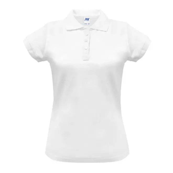 POLO FEMME BLANC PERSONNALISABLE 210G 'JHK ESSENTIAL' - blanc