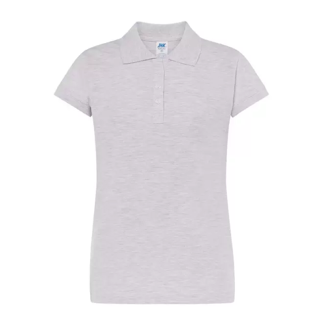 POLO FEMME COULEUR PERSONNALISABLE 210G 'JHK ESSENTIAL' - gris chiné