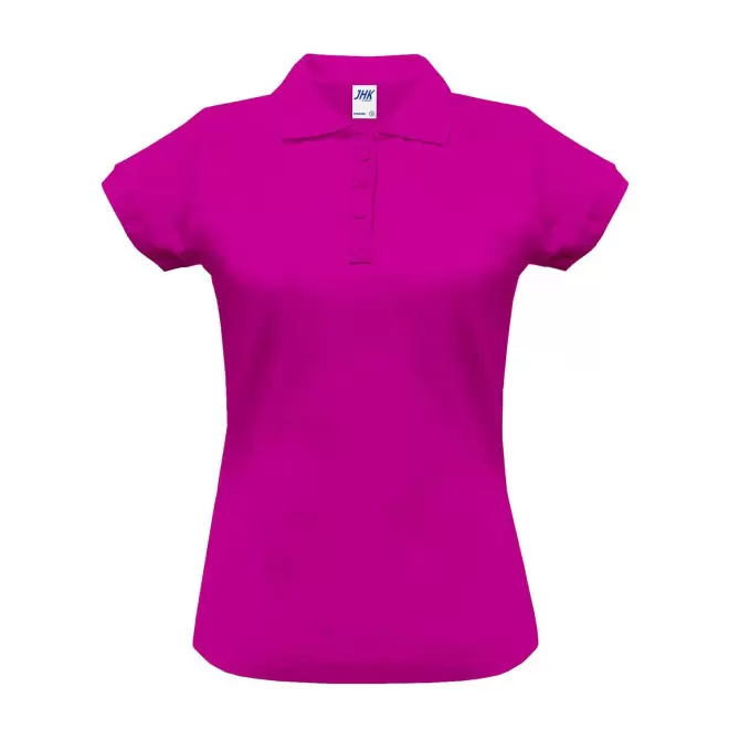 POLO FEMME COULEUR PERSONNALISABLE 210G 'JHK ESSENTIAL' - fuchsia