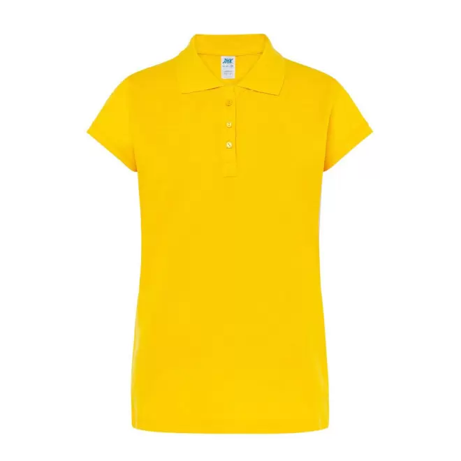 POLO FEMME COULEUR PERSONNALISABLE 210G 'JHK ESSENTIAL' - jaune