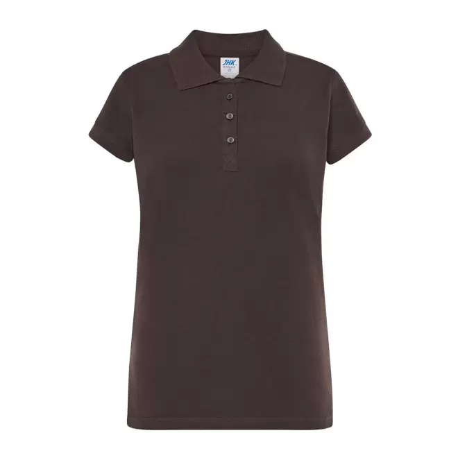 POLO FEMME COULEUR PERSONNALISABLE 210G 'JHK ESSENTIAL' - gris foncé