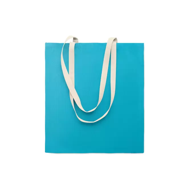 TOTE BAG PUBLICITAIRE BI COULEUR 140 GR 'AURIANOS' - bleu turquoise