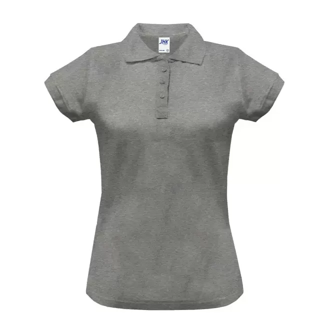 POLO FEMME COULEUR PERSONNALISABLE 210G 'JHK ESSENTIAL' - gris clair