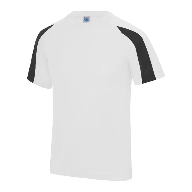 TEE-SHIRT PERSONNALISABLE DE SPORT MIXTE 'COOL T DUO' - blanc/noir