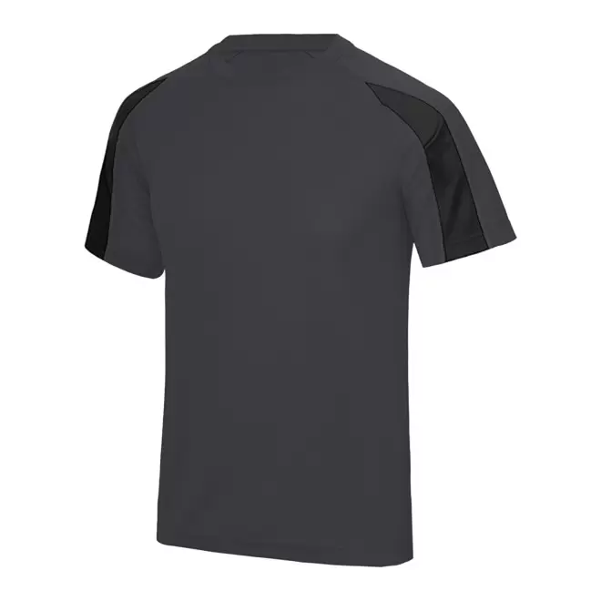 TEE-SHIRT PERSONNALISABLE DE SPORT MIXTE 'COOL T DUO' - gris/noir