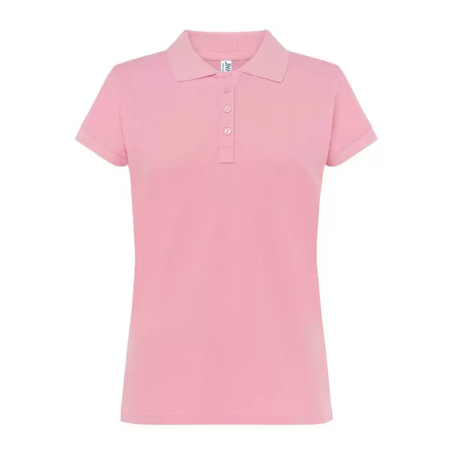POLO FEMME COULEUR PERSONNALISABLE 210G 'JHK ESSENTIAL' - rose