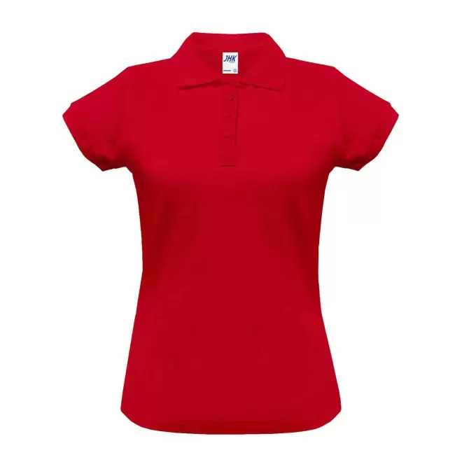 POLO FEMME COULEUR PERSONNALISABLE 210G 'JHK ESSENTIAL' - rouge